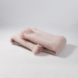 Pale Pink Mohair Large Blanket