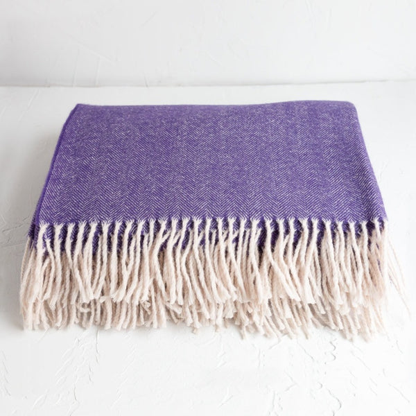 Merino Wool Violet Blanket