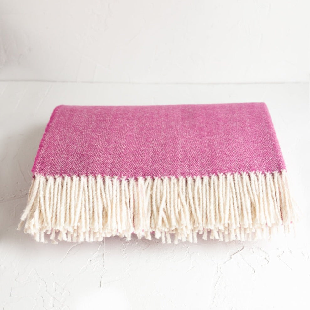 Merino Wool Blush Blanket