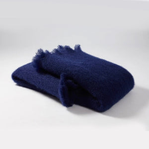 Navy Blue Mohair Blanket