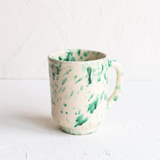 Ceramic Mug - Green Splatter
